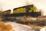 Paused westbound vehicle train